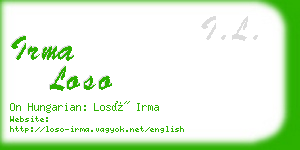 irma loso business card